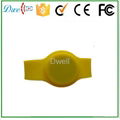 mixed color 125khz or  13.56mhz mf 1k adjustable silicon rfid wristband 8