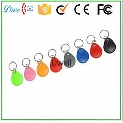 125khz EM ID or 13.56mhz F08 S50 S70 ABS keyfob  for access control system