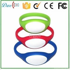 silicone rfid wristband tag  id token mixed color 