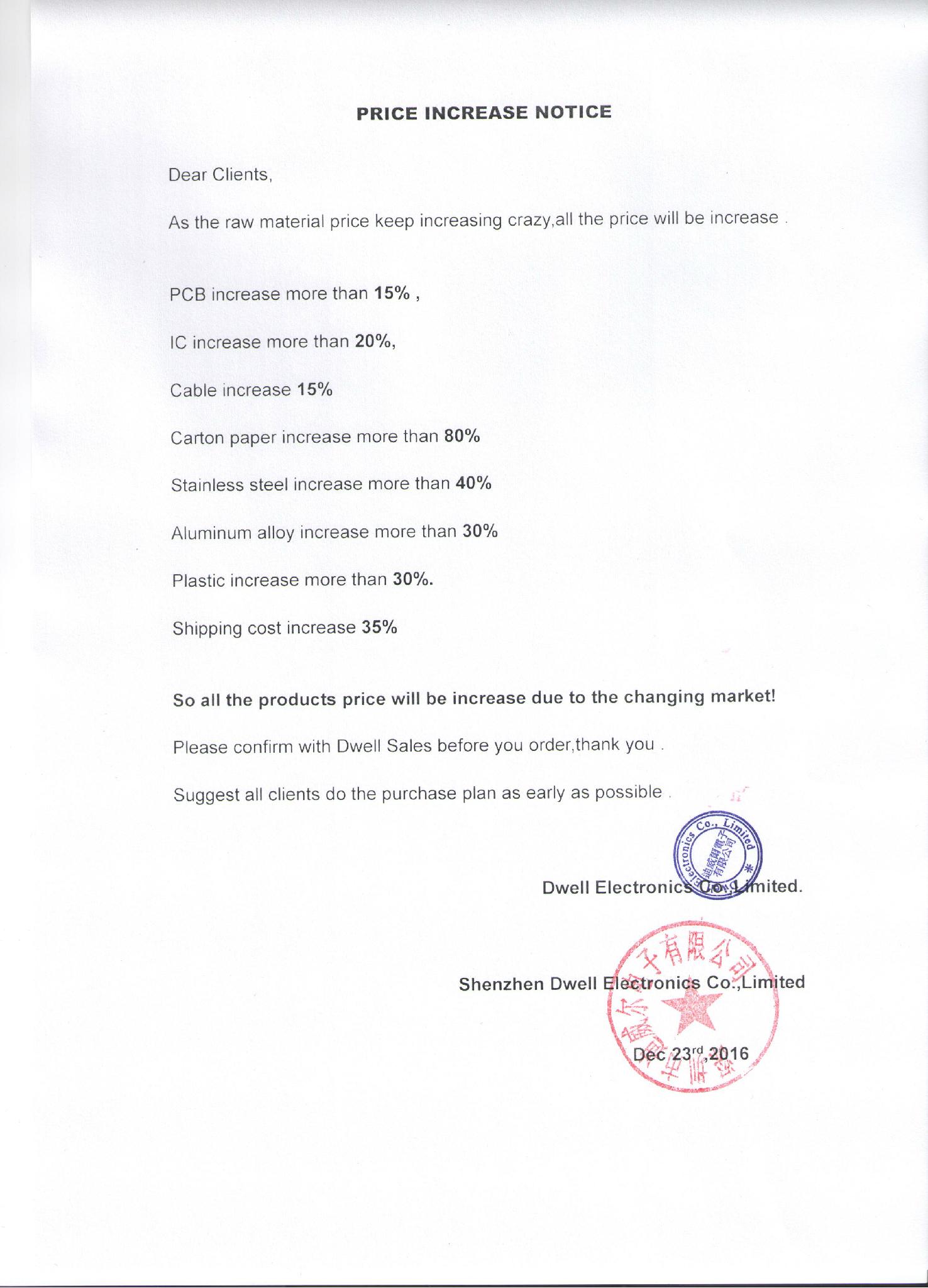 Fee Increase Letter To Clients from img.diytrade.com