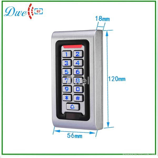 waterproof metal rfid card reader wiegand 26 keypad  3