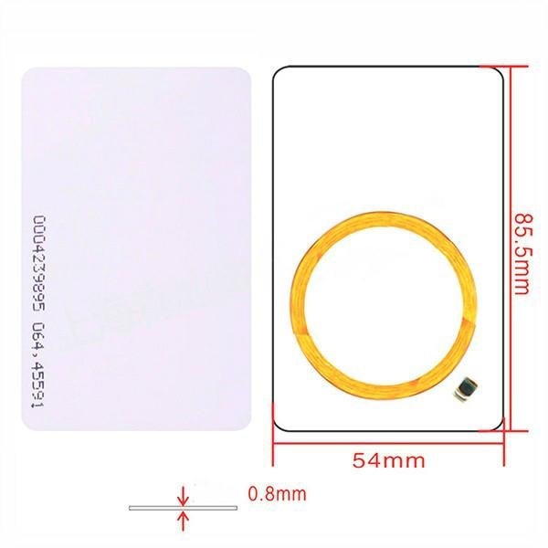 0.8mm ISO thin card for TK4100 or S50 S70 proximity PVC card  2