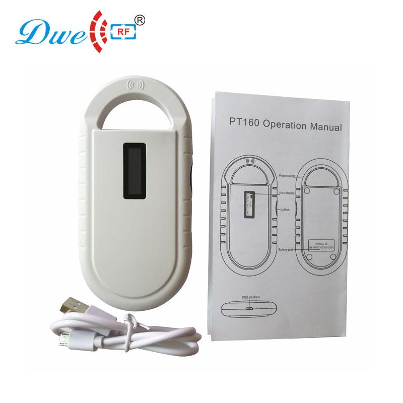 Portable Handheld rf control card readers 134.2khz rfid fdx-b animal chip reader 10