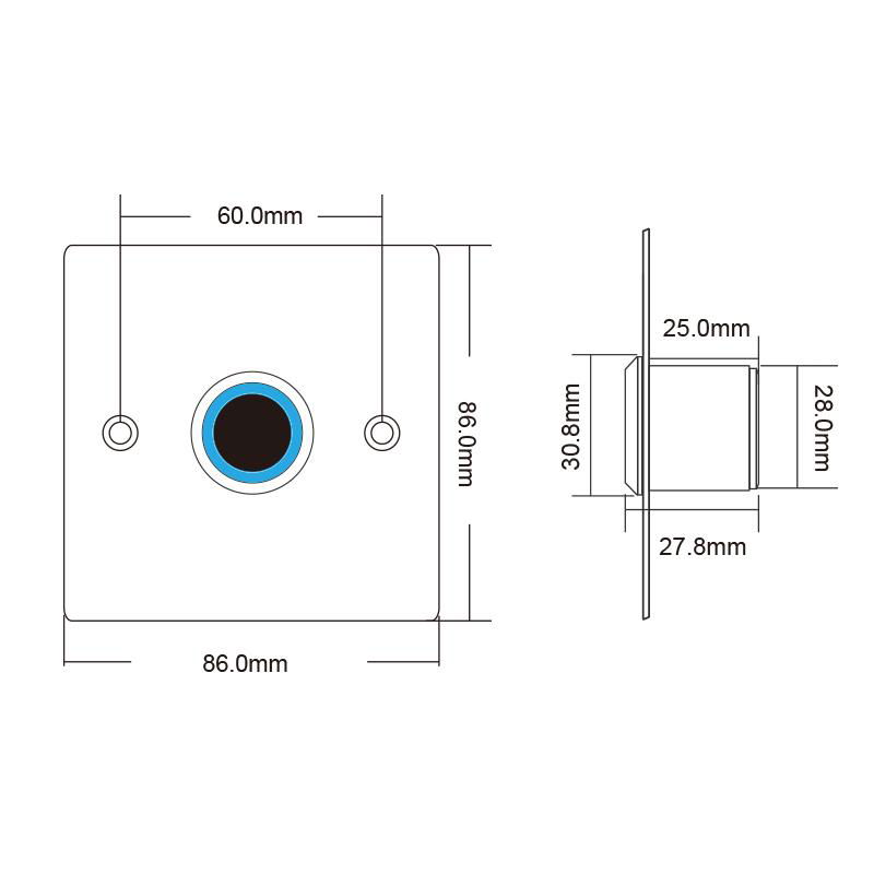 Touchless Sensor door exit button 2