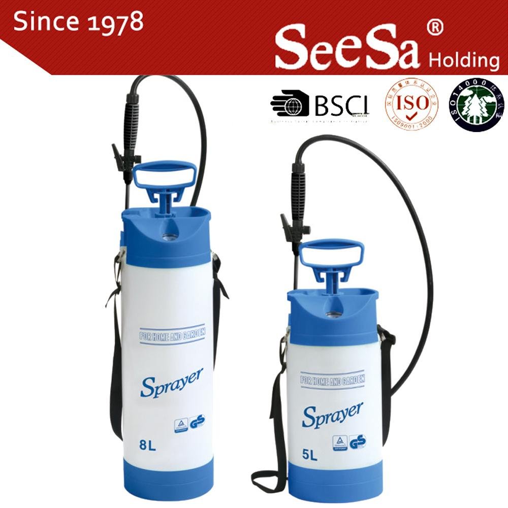 5L/8L Garden Hand Manual Power Backpack Pressure Pump Sprayer 