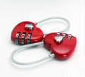 Heart shape Promotional combination lock 3