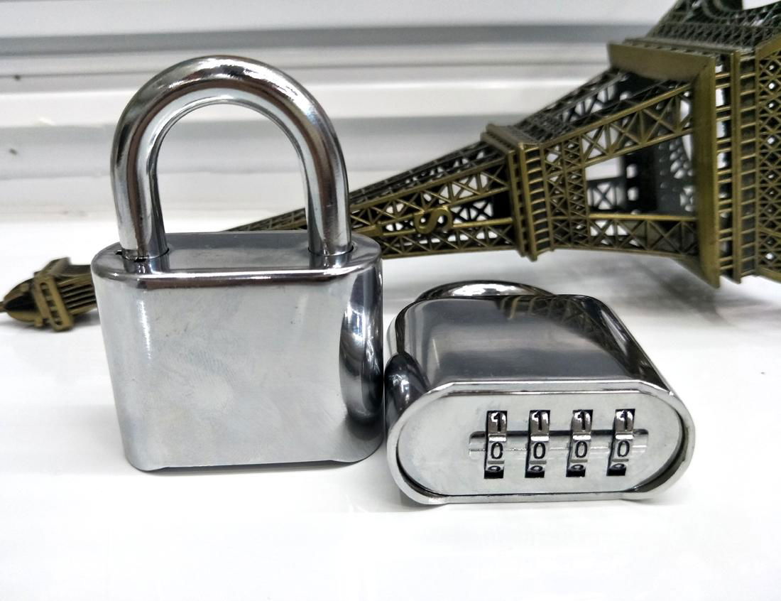 Top Security 4 Digits Resettable Gym Combination Lock, Combination Padlock  3