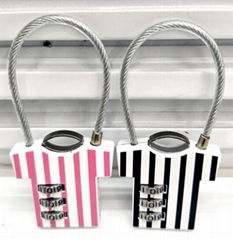 Cute Mini T-Shirt Craft Cable Promotional T-Shirt Combination Lock