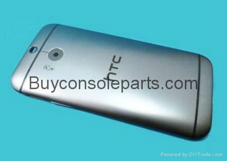 Genuine HTC One M8 Battery back cover Gunmetal Grey rear Housing + camera glass