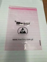 ESD Pink PE Bags with Printed Logo