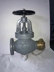 F-7333 - CAST IRON HOSE GLOBE VALVE WITH NAKAJIMA CONNECTION