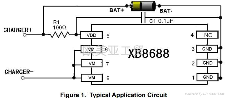 鋰電保護芯片XB8688D 3