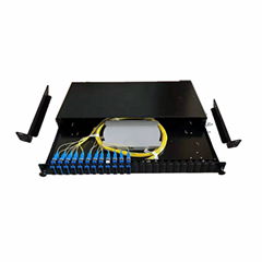 1U Black Sliding Patch Panel