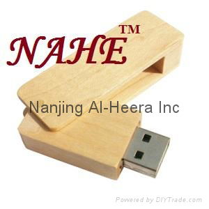 4GB Wood Twister USB Flash Drive 2