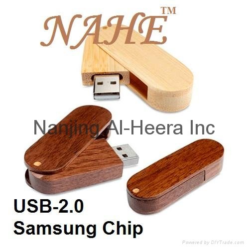 4GB Wood Twister USB Flash Drive 3