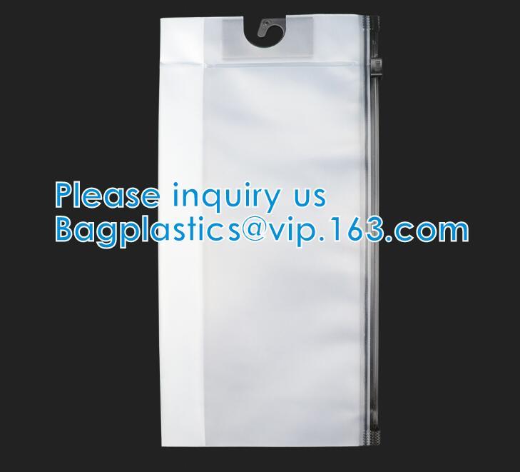 HANGER HOOK BAGS,GARMENT BOTTON CLOSURE BAGS, EVA FROST DRAWSTRING BAGS, VINYL H 5