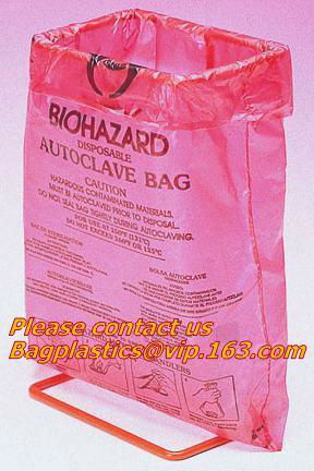 BIOHAZARD AUTOCLAVABLE,ASBESTOS, MEDICAL WASTE DISPOSAL SACKS, PATIENT BELONGING 3