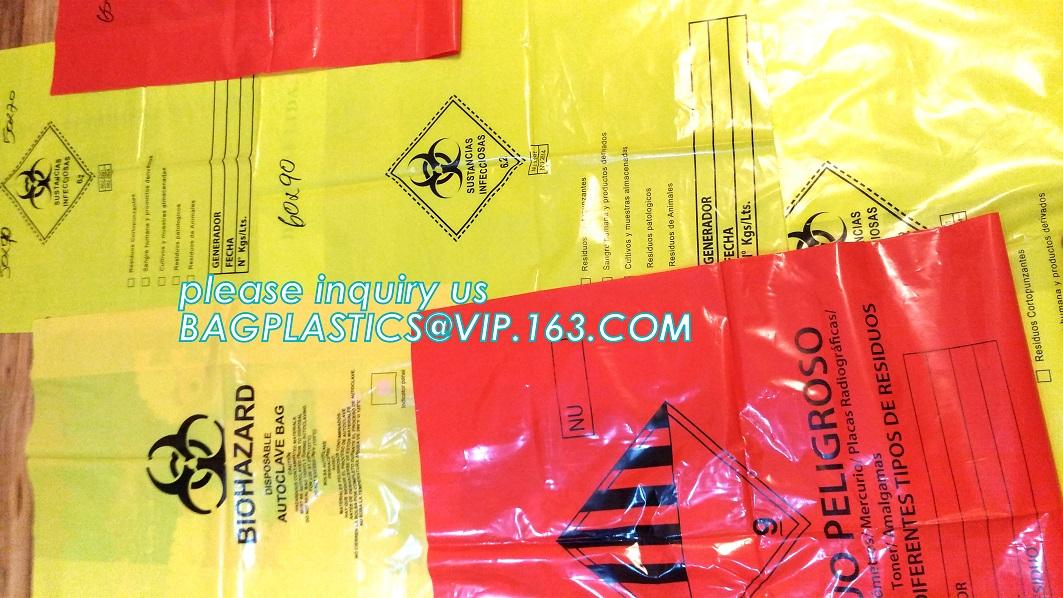 BIOHAZARD AUTOCLAVABLE,ASBESTOS, MEDICAL WASTE DISPOSAL SACKS, PATIENT BELONGING 4