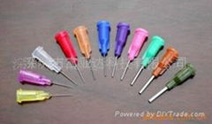 Plastic seat screw dispensing needle dispensing needle