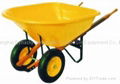 Jumpo Super Capacity Big Plastic Bucket Wheelbarrow-WH8802 with double wheels