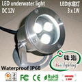 LED underwater light/LED Swimming pool/LED fountain light(FH-SC090-3W) 2