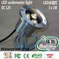 LED underwater light/LED Swimming pool/LED fountain light(FH-SC090-3W) 4