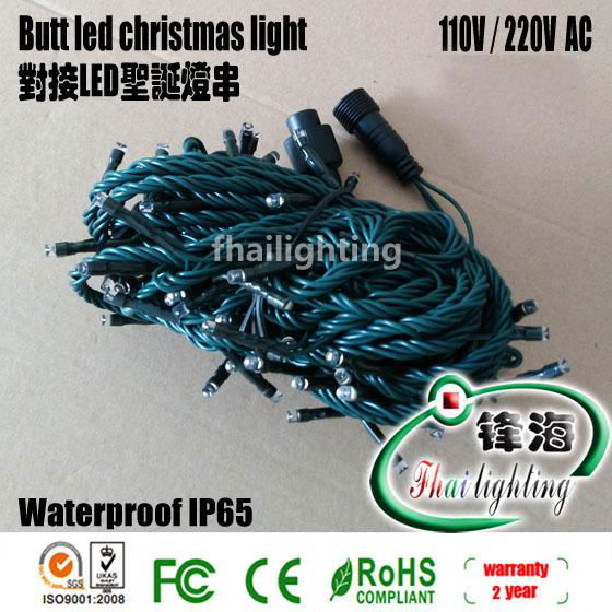 Docking LED Christmas Light String 10 Meter 100 Light 110V 220V Flashing 4