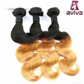 Brazilian virgin hair Body Wave 20"- T1B/27# 1