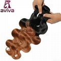 Brazilian virgin hair Body Wave 20"- T1B/27# 3