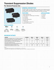 瞬態抑制二極管SMBJ5.0A/CA SMCJ5.0A/CA P6KE6.8A/CA 1.5KE6.8A/CA 