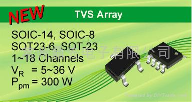 新型低電容防靜電保護3.3V-24V 2