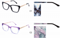 Lady fashion Acetate eyeframes with arts arms 3