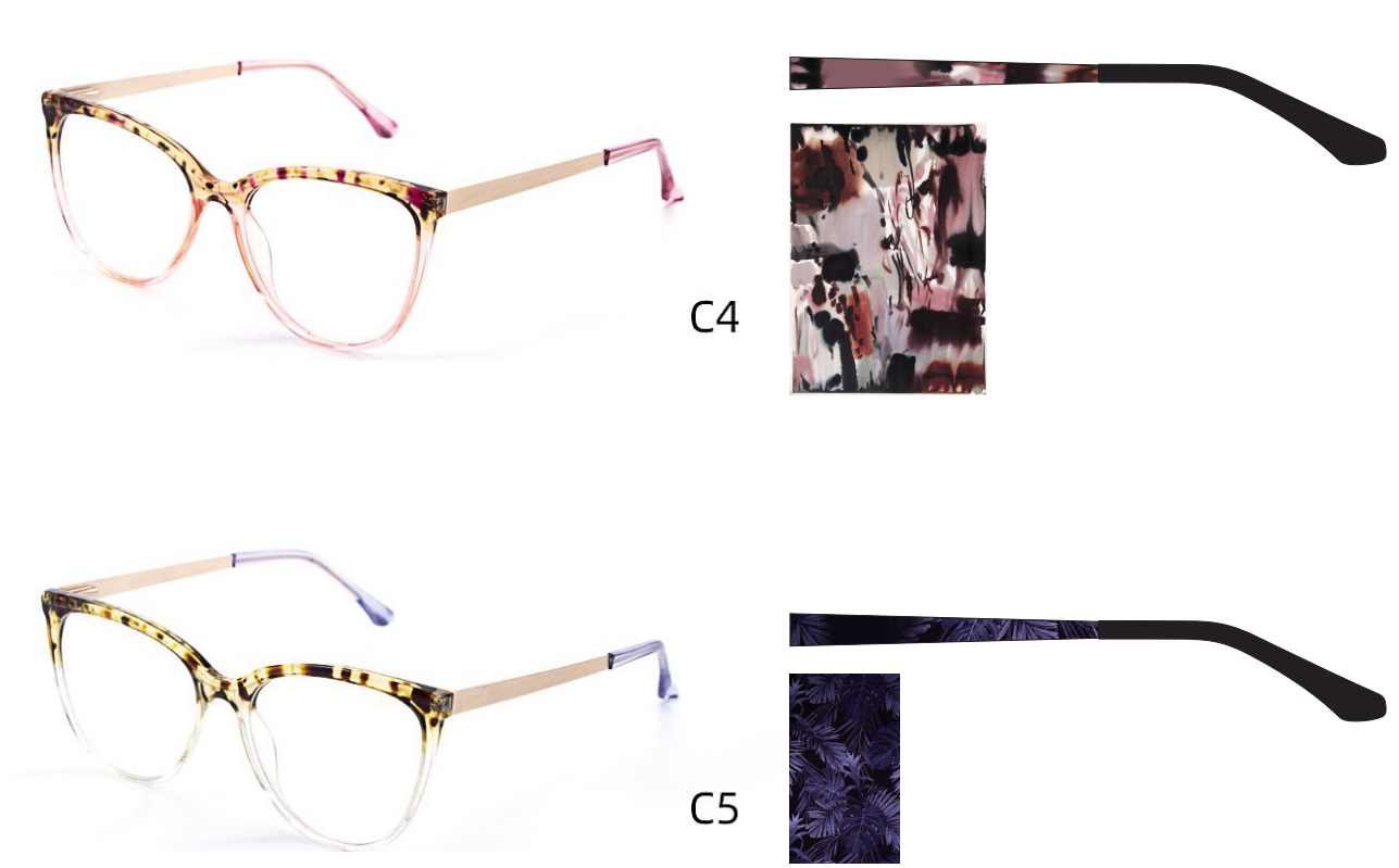 Lady fashion Acetate eyeframes with arts arms 4