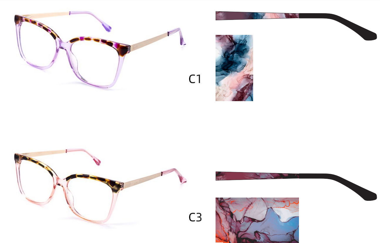 Lady fashion Acetate eyeframes with arts arms 5