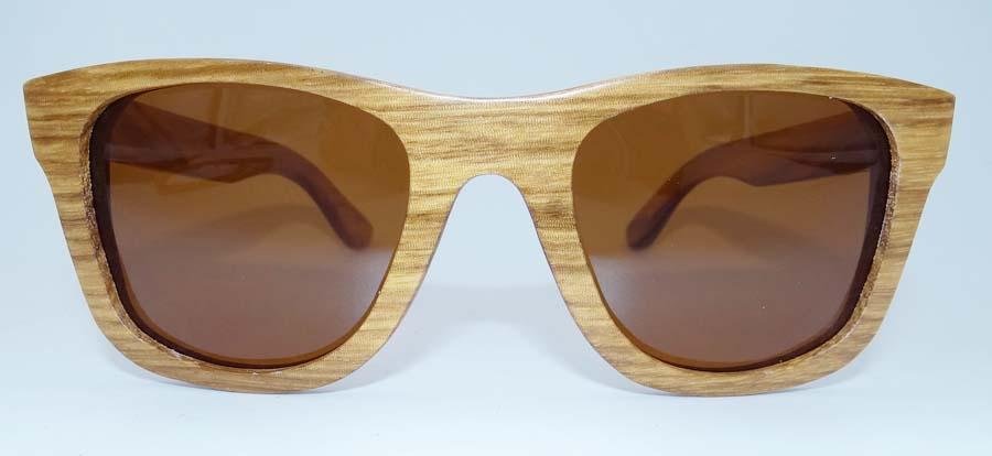 Zebra Wood sunglasses polarized lens 5