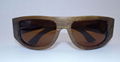 Sports wrap Bamboo sunglass spring hinges