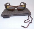 Sports wrap Bamboo sunglass spring hinges