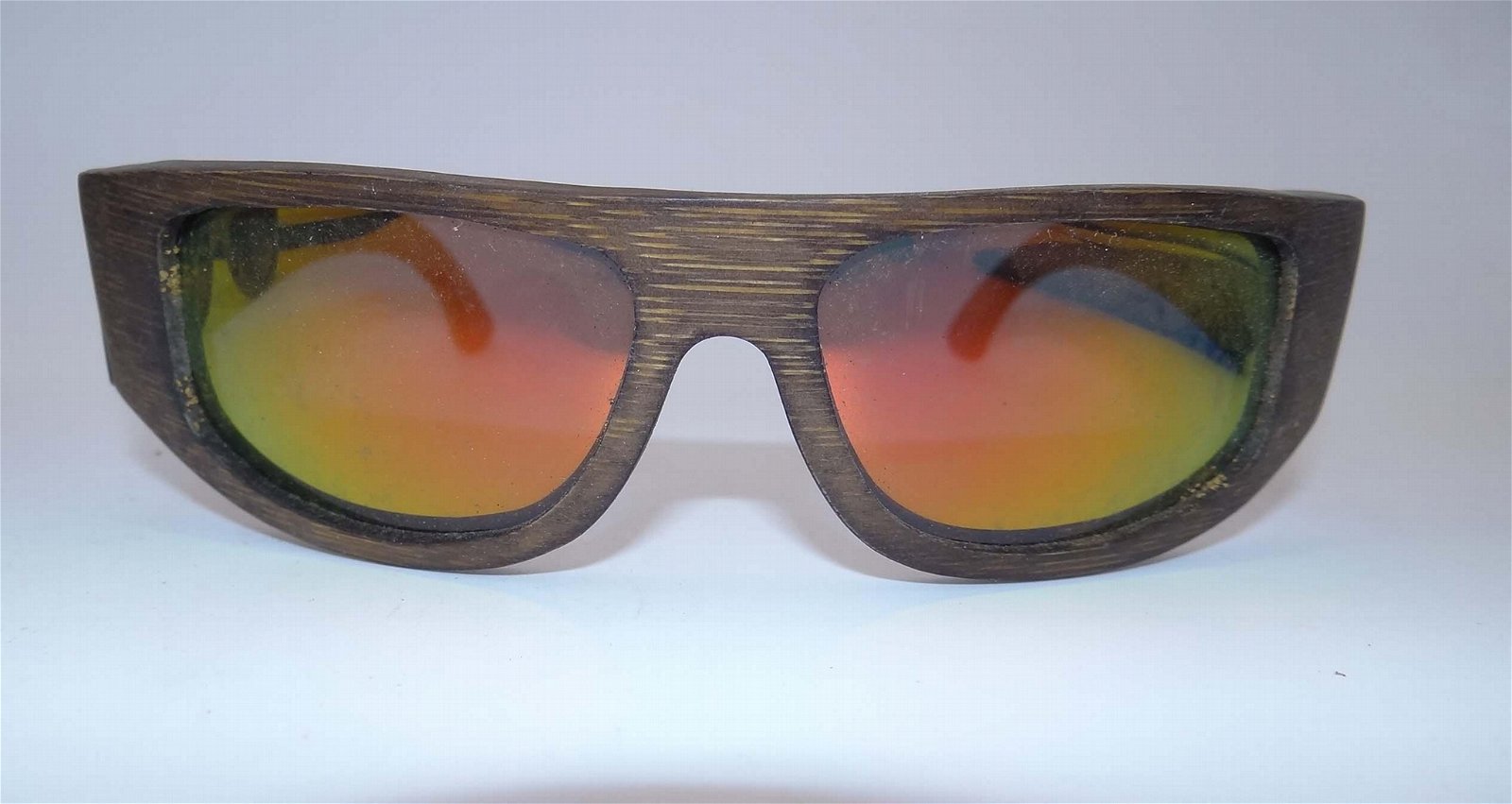 Sports wrap Bamboo sunglass spring hinges 5