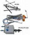 Internal pipe cleaning and coating tools