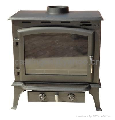 cast iron wood burning stove with secondary combusition system 3