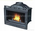 cast iron wood burning fireplace insert