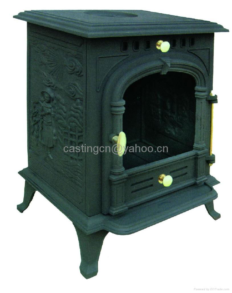 free standing wood burning stove 2