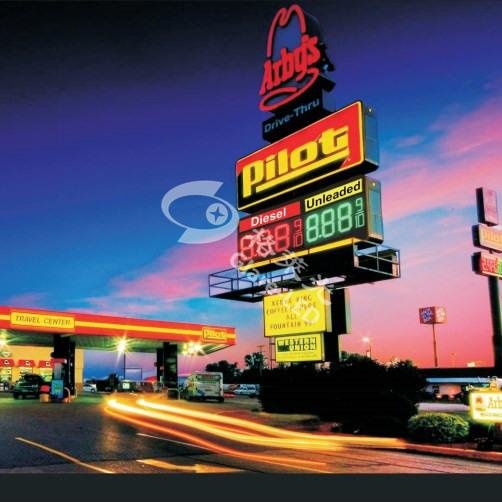 LED Gas Price Signs 7 Segment IP65 Outdoor Use Custom LED Gas Station Price Boar 5