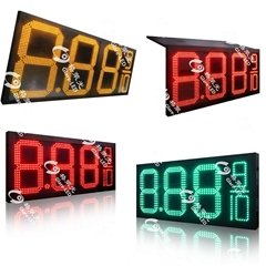 gas station products outdoor four number led gas Custom LED Gas Station Price Bo