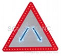 H-113 Solar Divided Road Warning Sign