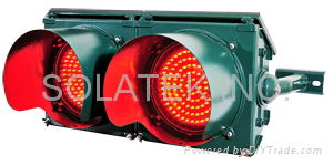H-9622 Solar 8” Traffic Warning Twin Flashers