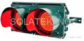 H-9622 Solar 8” Traffic Warning Twin Flashers 1