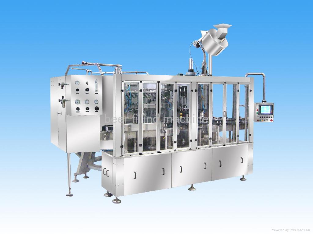 2-in-1 filler crown capper monobloc beer filling bottling machine 2