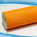 Matt Glitter Diamond Orange Car Wrapping Film