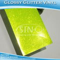 Glossy Glitter Lemon Yellow Car Wrap Vinyl Roll